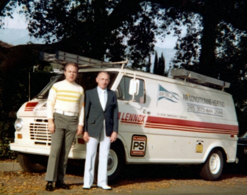 Air-Tro founder John Helbing and his father Anton. Our Founder and his Son | Heating and Cooling in Pasadena, CA