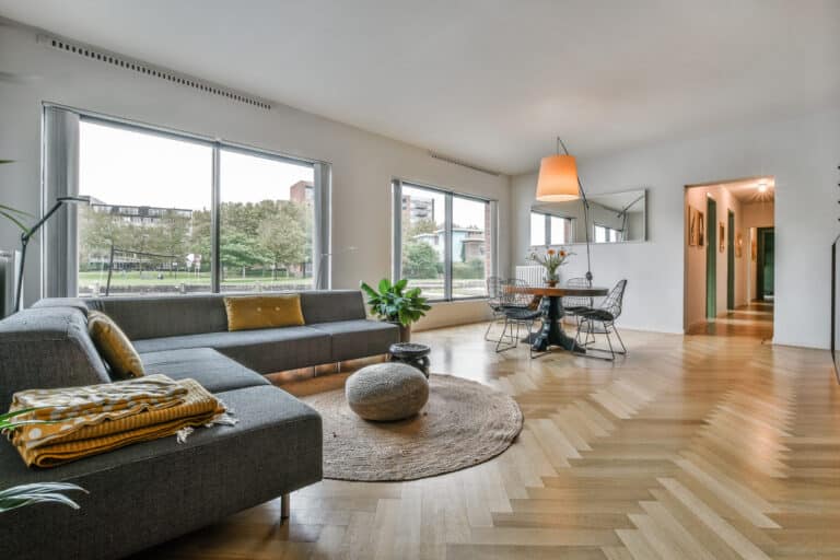 Comfortable living room in Riverside home with properly zoned HVAC airflow