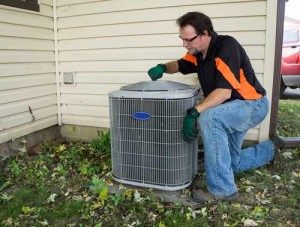 cleaning the outdoor AC unit 4
