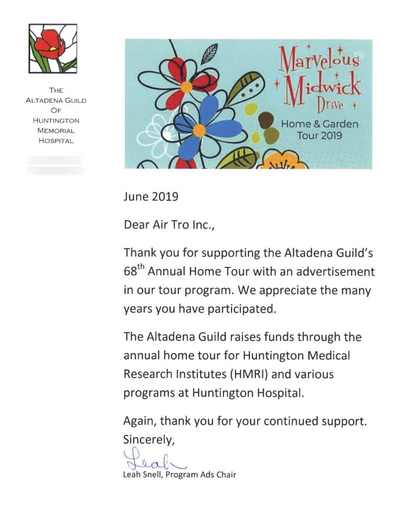 altadena guild thank you letter