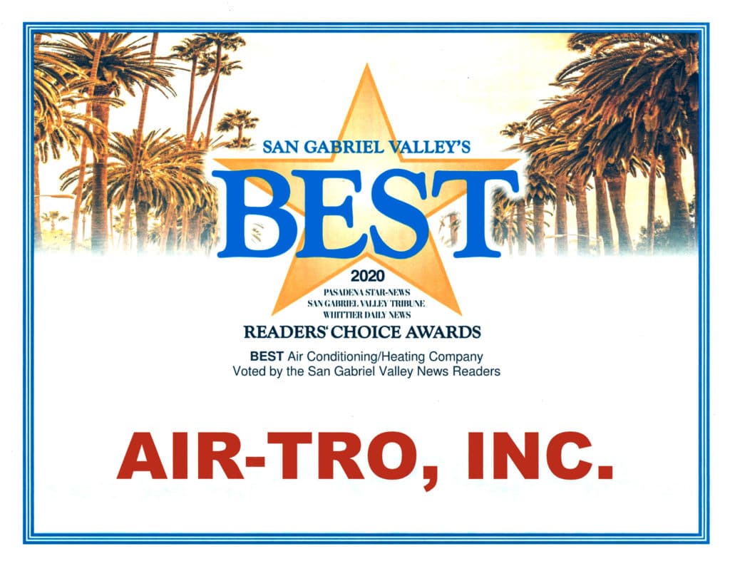 2020 SGV Readers Choice Best Heating and Air
