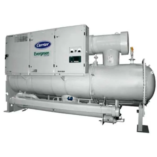 Commercial chiller plant and cooling tower for industrial facility