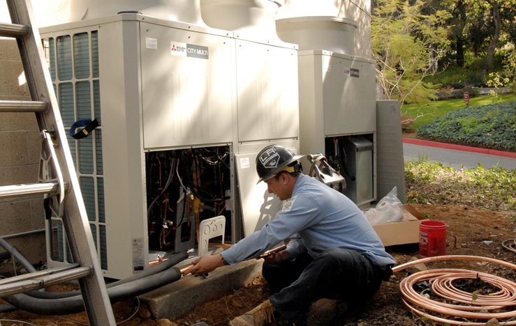 Variable refrigerant flow VRF outdoor units for commercial building